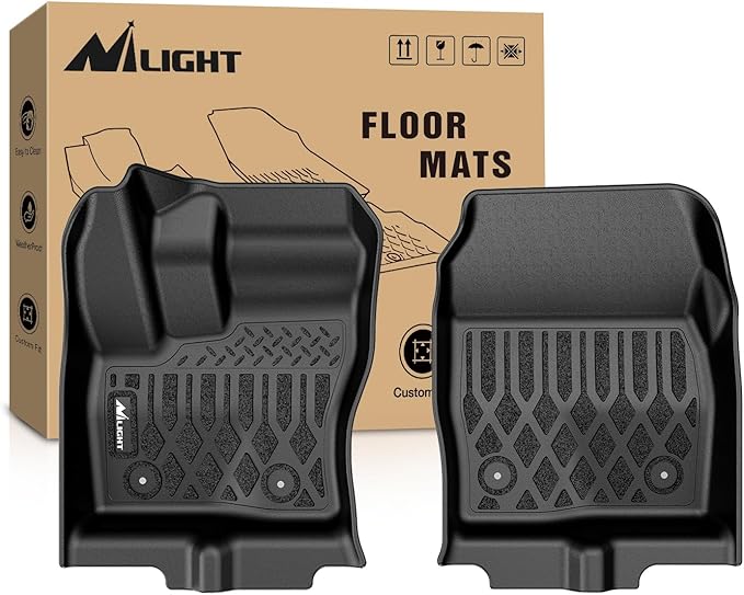 Nilight TPE Floor Mats for Ford Transit Connect with Vinyl Flooring and Posts Only 2014 2015 2016 2017 2018 2019 2020 2021 All Weather Custom Fit Heavy Duty Floor Liners