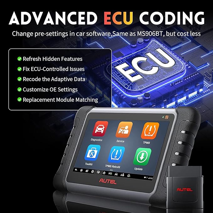 Autel MaxiPRO MP808Z-TS Scanner (2-Year Free Updates) - New ECU Coding Scan Tool with TPMS Relearn Rest Programming, Upgraded of MP808BT PRO /MP808BT, Active Test, 36+Service, Full System Diagnose