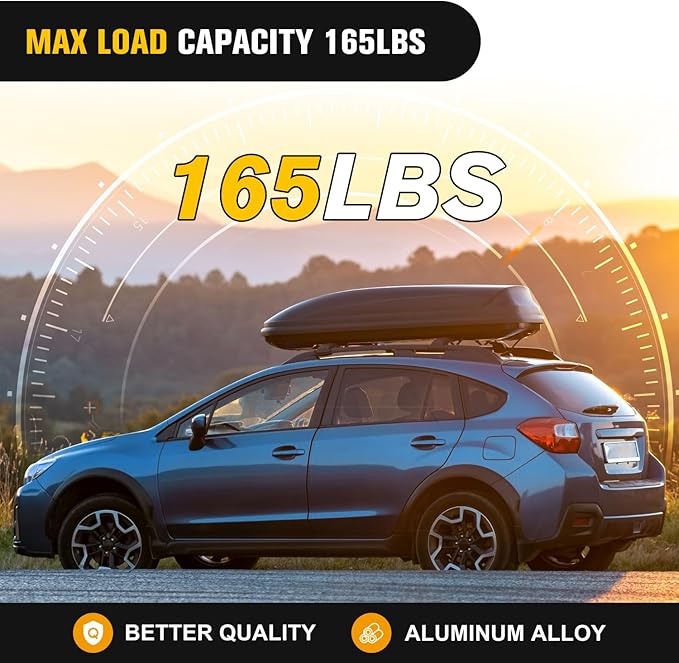Nilight Roof Rack Cross Bars Fit for Subaru Crosstrek 2018-2023 & Impreza 2017 18 19 20 21 22 2023 Aluminum Rails Crossbars with Rubber Pad for Rooftop Cargo Carrier Kayak (Only Fit Raised Side Rails)