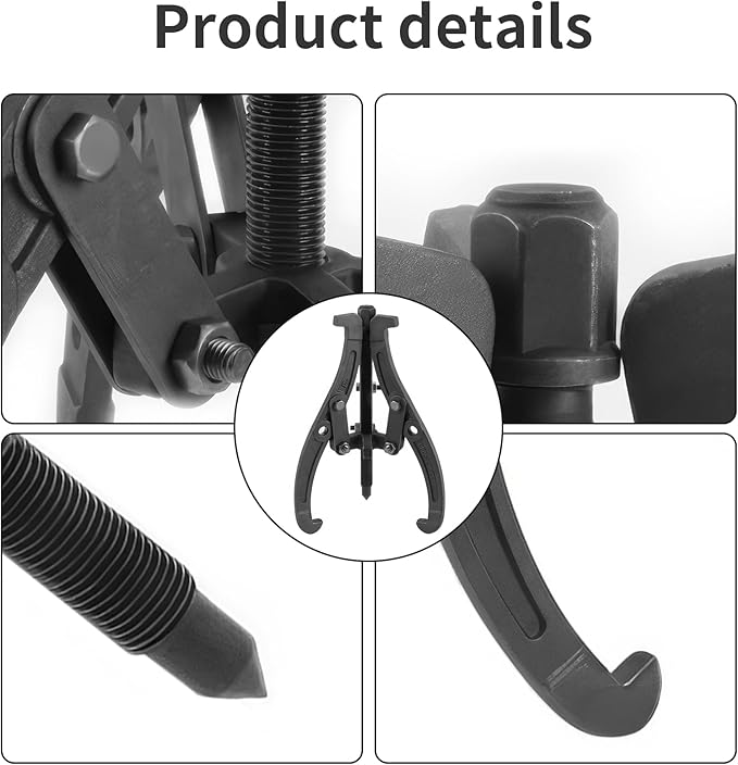 3 Jaw Puller 8in/200mm Universal Bearing Gear Pullers Heavy Duty Extractor Tool,High Carbon Steel Puller,Adjuestable Removal Kit Type for Bearings/Flywheels/Pulleys Remove