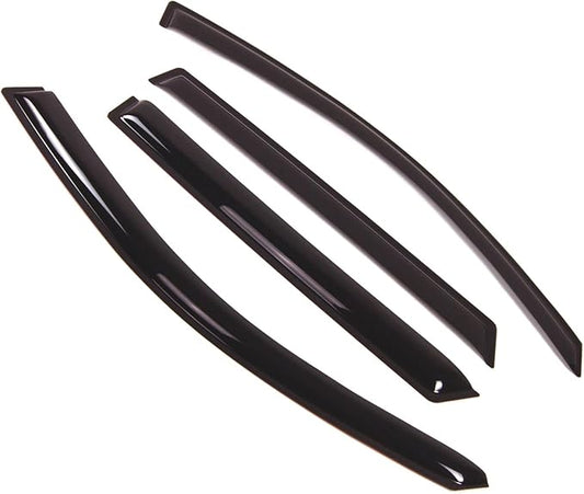 Tuningpros WD2-286 Dark Smoke 4 Pcs Set Window Visor (Outside Mount) Deflector Rain Guard Compatible with 2011-2015 Kia Sorento