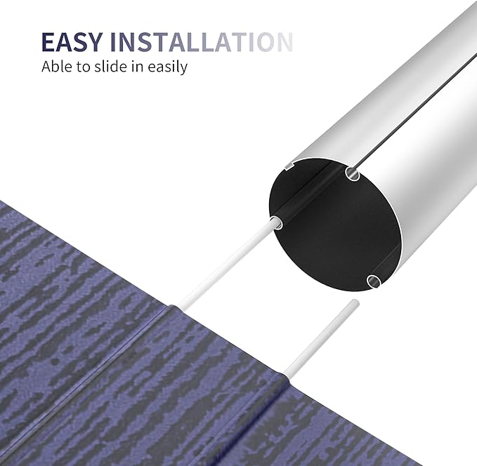 Richeer RV 17' Awning Fabric Replacement - Advanced Weatherproof and Ultraviolet - Camper Trailer and Motorhome Universal Outdoor Canopy - Single Sided Blue Gradient Printing (1000D Oxford Cloth)