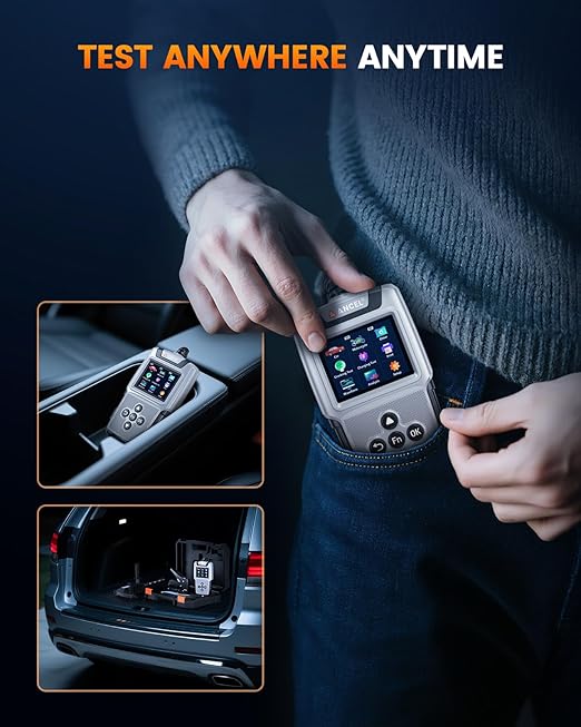 ANCEL BA101 Plus Car Battery Tester 6V 12V Load Tester,20-2000 CCA Digital Automotive Alternator Analyzer, Charging Cranking System Diagnostic Tool for Car, Truck, Motorcycle, SUV, Boat, RV, and More