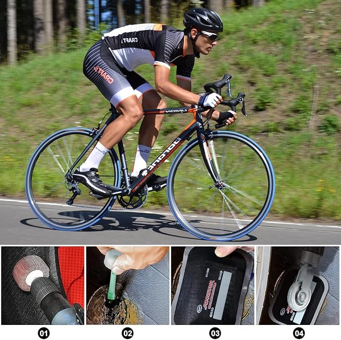 60 Pieces Tire Patches Heavy Duty 2.6 x 3.2 inche 3.4 x 4.8 Inche, Rubber Tire Patches Radial Tire Repair Patch Tire Plug Kit Emergency Repair Tool for Puncture Car Truck Bus Tractor Vehicle