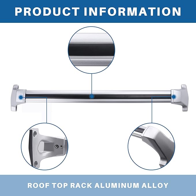 300Lbs Roof Rack Crossbars Compatible with Cadillac XT5 2017 2018 2019 2020 2021 2022 2023 2024 2025, Aluminum Cross Bar for Rooftop Cargo Carrier Luggage Kayak Bicycles Snowboard