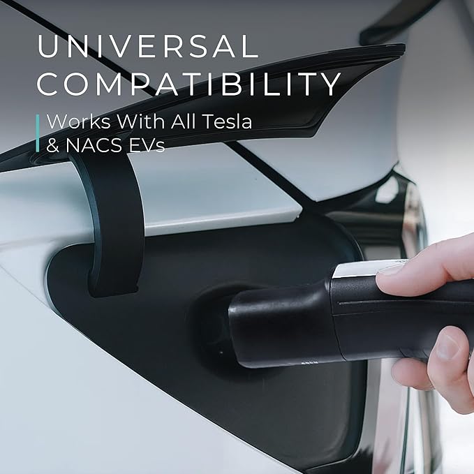 Lectron Level 1/2 (8A - 40A) Tesla NACS Portable EV Charger - Dual-Level Electric Vehicle Charging Station with NEMA 14-50/5-15 Plug - Compatible with All NACS Electric Vehicles