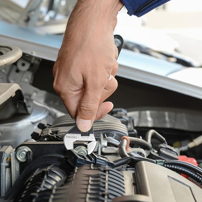 4-Pack Adjustable Wrench,6"/8"/10"/12” Drop Forged Black Oxide Heavy Duty with Smooth Jaw