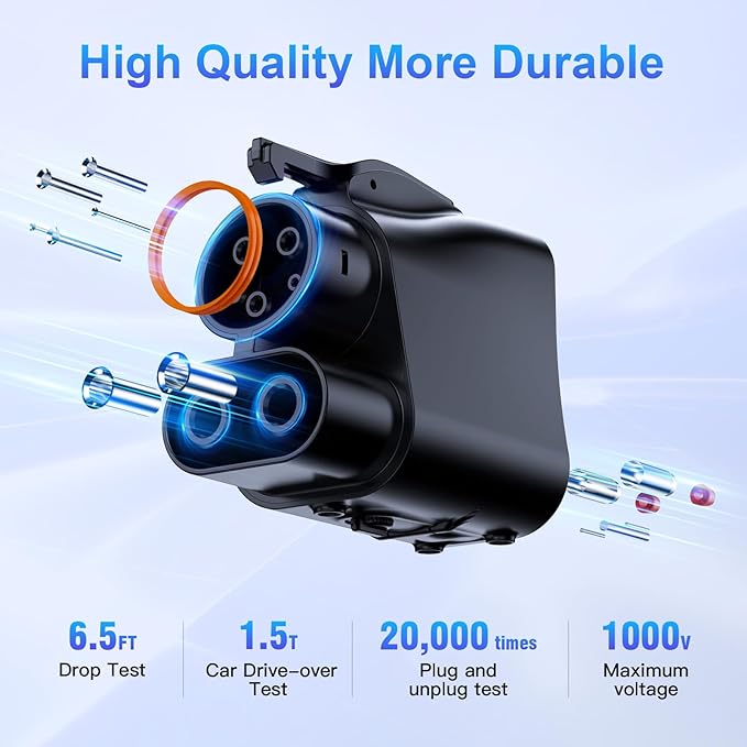 NACS to CCS EV Adapter Charges Non-Tesla EVs at Tesla Superchargers, 500 A/1,000 V - Fast Charging for CCS1 EVs, [Check with Your Automaker for Compatibility]