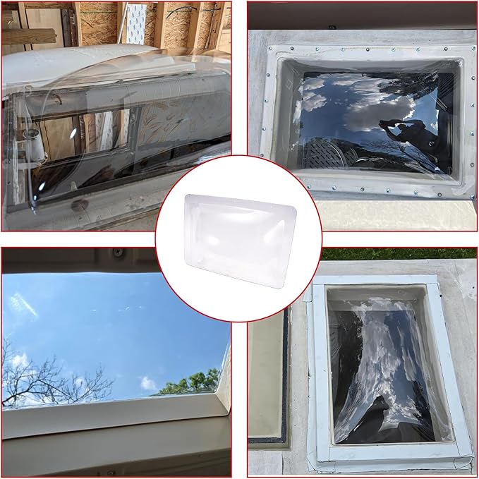 SL1422 RV Skylight Replacement,18" x 26" Camper Skylight fits Standard 14" x 22" Openings 16" x 26" Overall,RV Shower Bathroom Skylight Cover - SL1422C(Clear)