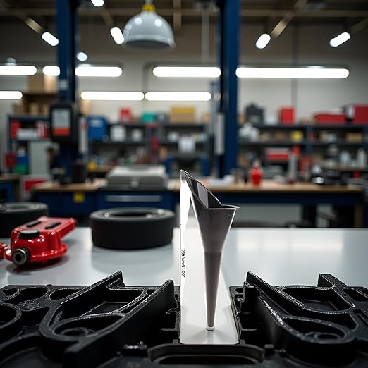 1Pc Black Multi-Function Auto Engine Oil Petrol Change Funnel Long Stem Plastic Funnel for Car Motorcycle ATV Boat Multi-Function Circular and, Large:28cm Oil System Tools (11.02in)