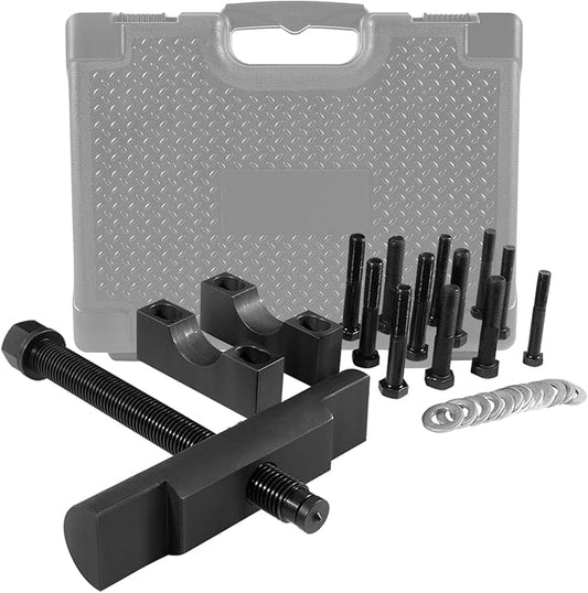 Bonbo 10803 Heavy-Duty Yoke Puller Kit Semi Truck Yoke Remover Tool Kit, Use for Commercial Trucks, Works for Class 6-8 Trucks and Equipment 29PCS, Use with 1 inch Impact Tool