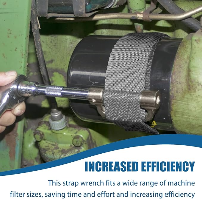 Abode Heavy-Duty Oil Filter Strap Wrench for With Diameters Up to 6-1/2 inches Heavy-Duty Oil Filter