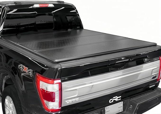 5.5ft Fiberglass Hard Folding Truck Bed Tonneau Cover Fits 04-14 Ford F150 & 06-14 Lincoln Mark LT Styleside (NOT for Flareside/Stepside) 5.5FT(66") Bed | Waterproof &Theftproof | FRP | No Drilling