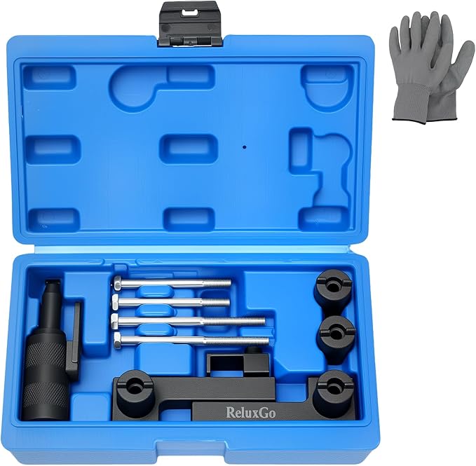 Camshaft & Crankshaft Timing Locking Tool Kit, Compatible with Volvo S40 S60 XC90 V70 S80 2.0 2.3 2.4 2.5 2.8 2.9T, 4 5 6 Cylinder Engine, Replace 9995452 9995451, with Case & Gloves