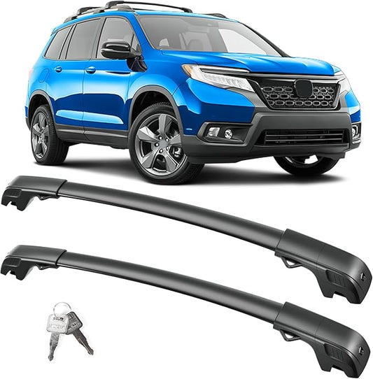 FengYu 300lbs Lockable Roof Rack Cross Bars Compatible with Honda Passport 2019 2020 2021 2022 2023 2024 2025 with Raised Rails, Adjustable Heavy Duty Aluminum Roof Rails Crossbars Cargo Bars Rooftop