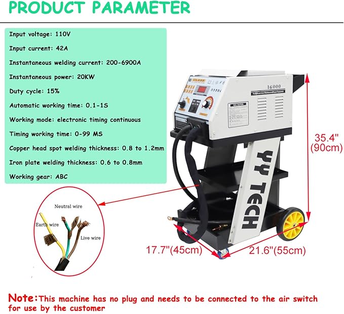 Dent Pulling Machine Spot Welder Car Auto Repair Machine Steel Dent Puller, 110V