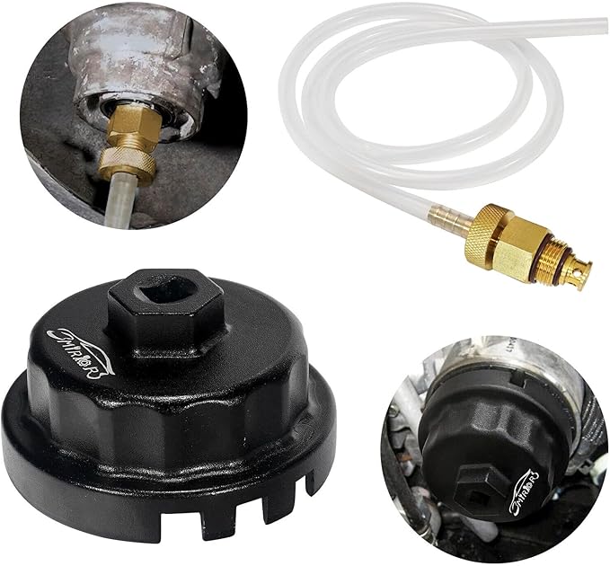 3mirrors Oil Filter Wrench, Oil Drain Tool Set Compatible with Toyota Lexus Scion Camry Tundra Highlander Sienna 2.0-5.7L Engine with 64mm Cartridge Style Oil Filter System