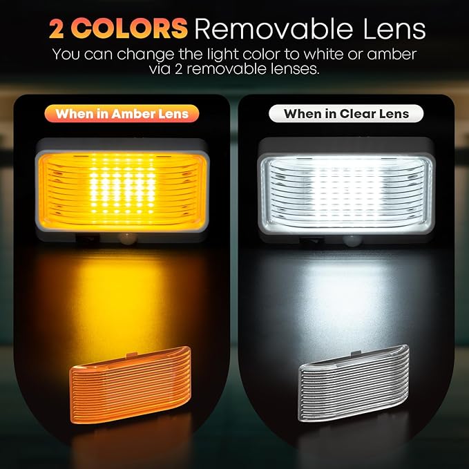 BlueFire RV Exterior LED Porch Light with Motion Sensor – Waterproof, Energy Efficient, Easy Installation, Bright Outdoor LED Lighting for Camper, Trailer, Motorhome (White)