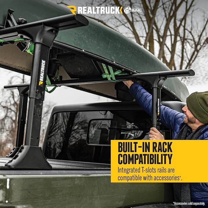 RealTruck BAK MX4 TS Hard Folding Truck Bed Tonneau Cover | 449332TS | Fits 2019-2023 Ford Ranger 5' 1" Bed (61.2")
