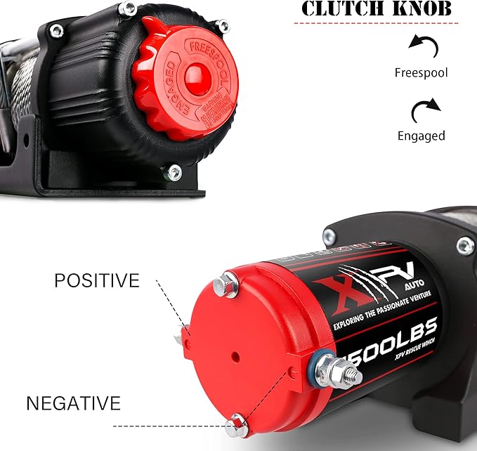 12V 4500LBS Steel Rope Electric Winch for Towing ATV/UTV Off Road with Wireless Remote Control Mounting Bracket IP67 Waterproof Electric Winch with 4-Way Roller Fairlead