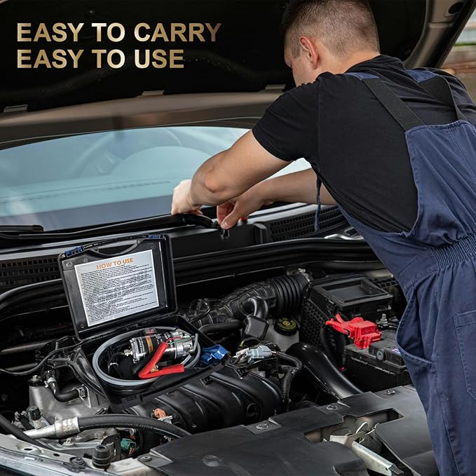 12V 100W Electric Engine Oil Extractor Pump, Portable Fluid Suction Transfer Pump with Pure Copper Motor & Leak-Proof Design, for Cars, Trucks, Boats, Motorcycles, Lawn Mowers (Includes Storage Case)