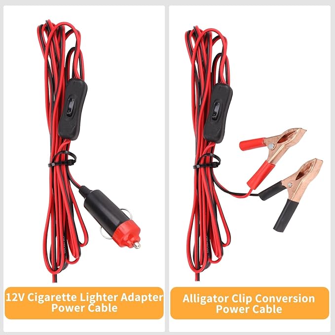 12V Electric Fuel Transfer Pump 120 GPH Gasoline Pump With 13FT Cigarette Lighter Plug Alligator Clips, Explosion-Proof Design Suitable For Vehicles, Boats,Equipment,Gasoline, Diesel, Water