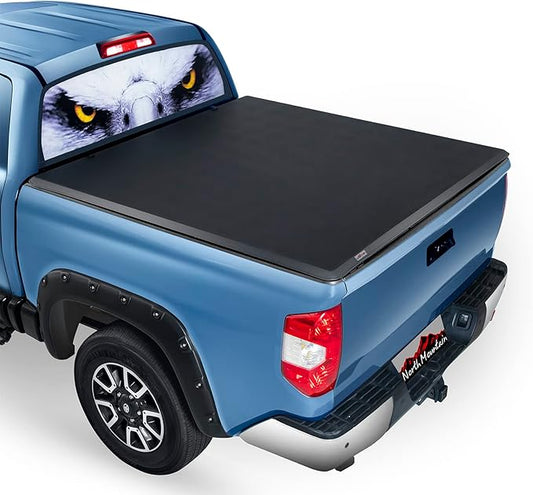 North Mountain Soft Roll Up Truck Tonneau Cover fits 2019-2024 Dodge Ram 1500 New Body Style 6.4ft Fleet/Styleside Bed(76.3"), not fit Classic Body Style, Truck with Rambox & Multi-Function Tailgate
