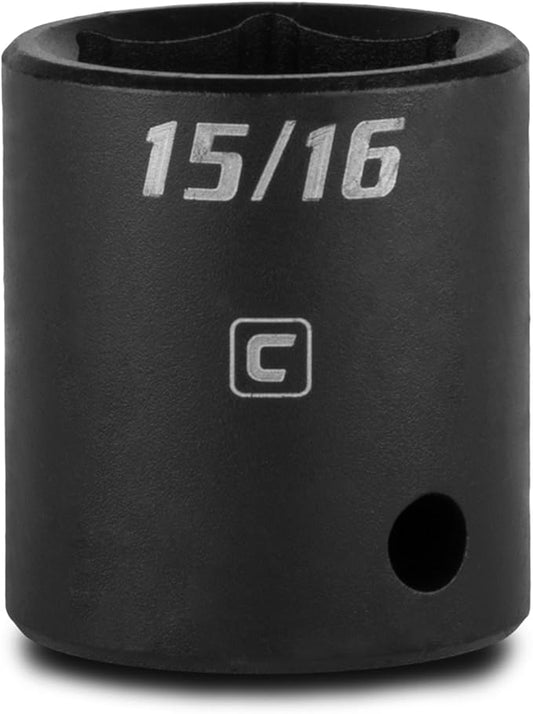 Capri Tools 15/16-Inch Shallow Impact Socket, 1/2-Inch Drive, 6-Point, SAE (CP55060)