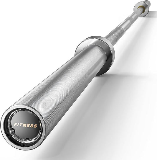 PAPABABE Olympic Barbell, 2-inch 45lb/35lb Weight Bar for Strength Training. 6.5ft/7ft Olympic Bar, 1000lb Plus Capacity, Chrome/Zinc Plating, knurled Grip for Bench Press Deadlift Squat
