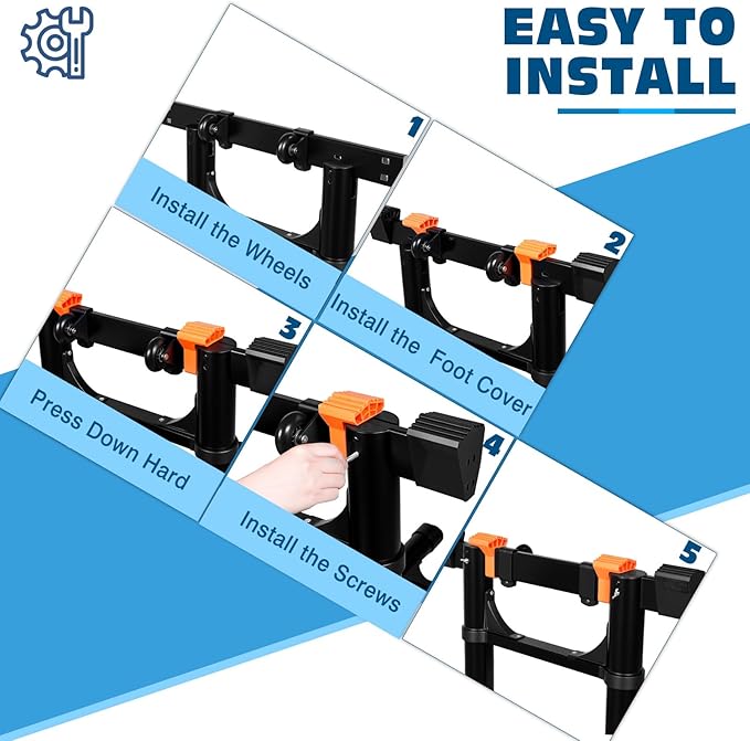 12.5 FT A Frame Telescoping Ladder, Extension Multi-Purpose w/Balance Bar & Wheels, Ladder A Frame, Heavy Duty 330 lbs Max Capacity, Ideal for Home and Outdoor Work, Black