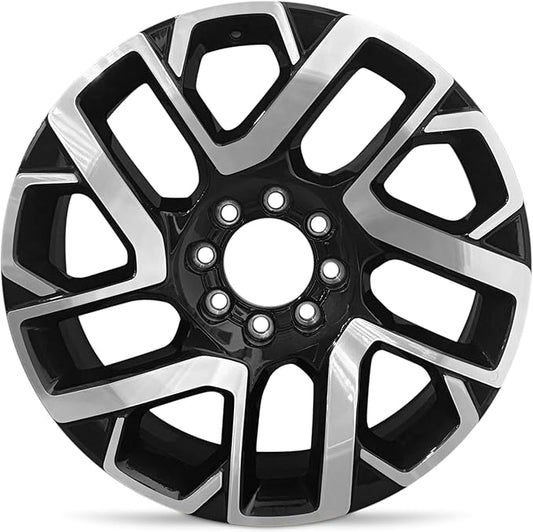For 2024-2025 Chevrolet Silverado 1500 EV 24 Inch Machined Black Alloy - Genuine OEM Rim - Road Ready Truck Wheel