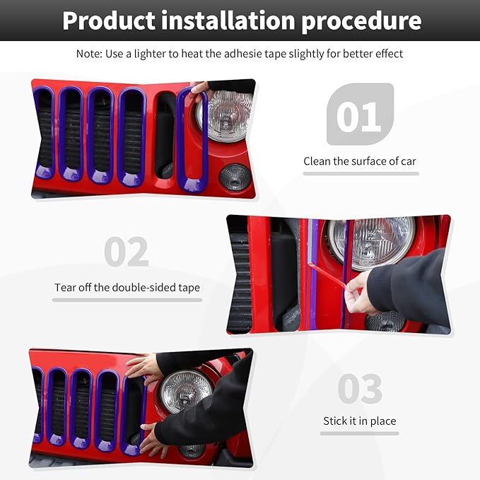 JK Grill Inserts Front Grille Mesh no Mesh Cover Guard for Jeep Wrangler JK 2007-2017 Clip-on Grille Accessories