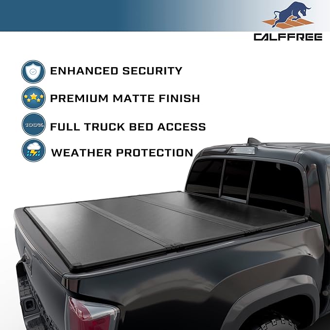 Hard Tri-Fold Truck Bed Tonneau Cover Compatible with 2016-2026 Toyota Tacoma 5ft Bed (60")