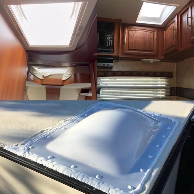 RV Skylight Replacement 18" x 26" -Universal Outer Dome Fits All Standard 14"x22" Openings, RV Shower Skylight for Camper Trailer Fifth Wheel Motorhome Truck (WHITE)