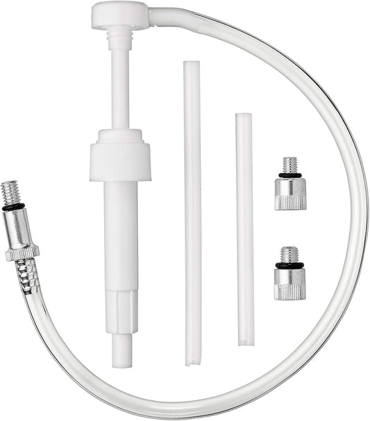 Slippery Pete - Lower Unit Gear Oil Pump for Standard Quart Bottles, Includes 3/8 inch Metal Swivel, 8mm and 10mm Adapters Fit Most Marine Boat Outboard Motors (NOT COMPATIBLE WITH VOLVO PENTA)