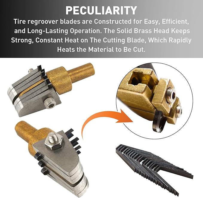 Tire Groover Blade #4 7/32" for Ideal Tire Groover, Regroover Square Standard Duty Blade, Heated Free Control of Tire Grooving Depth -18 Pcs