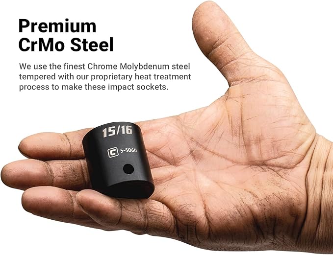 Capri Tools 7/8-Inch Shallow Impact Socket, 1/2-Inch Drive, 6-Point, SAE