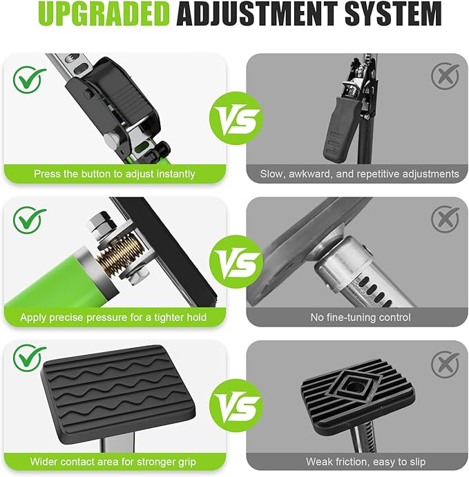 Adjustable Cargo Bars, 43" to 75" Non-Slip Truck Bed Divider, Cargo Bar for Pickup Truck Bed Cargo Bars for SUVs, Trailers, Vans, with Cargo Net Organizer and Divider Bar, 1-Pack