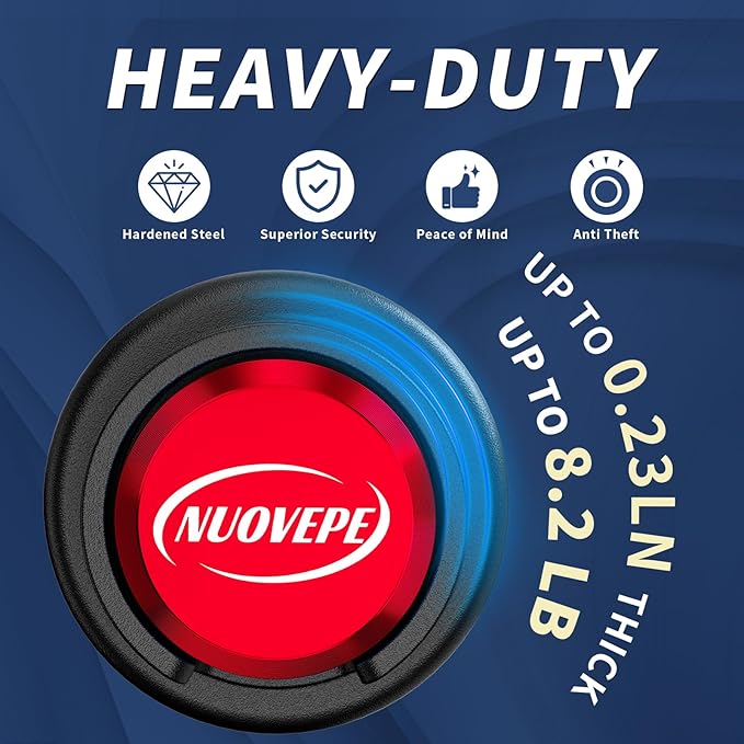 Trailer Lock Fits 2 Inch Couplers, Secures Safety Chains Anti-Theft Ball Hitch Lock, Heavy-Duty Trailer Hitch Locks for RV | Boat | ATV | Utility Trailer (Red)