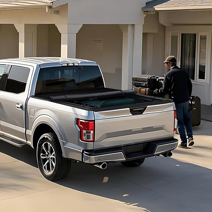 PZ Soft Roll Up Truck Bed Tonneau Cover Compatible with 1999-2006 Chevrolet Chevy Silverado GMC Sierra 1500 2500 3500 6.5 ft(78 in) Bed Fleetside（07 Classic Body）