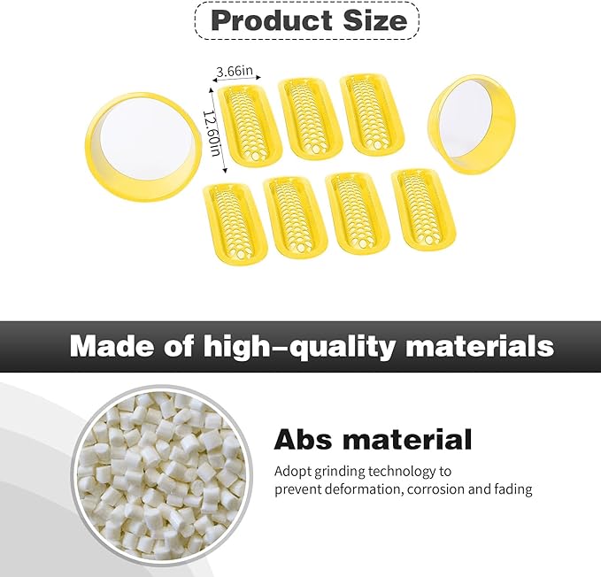 CheroCar for JK Mesh Grille Grill Insert & Headlight Cover Trim Exterior Accessories for Jeep Wrangler JK 2007-2017,Yellow…