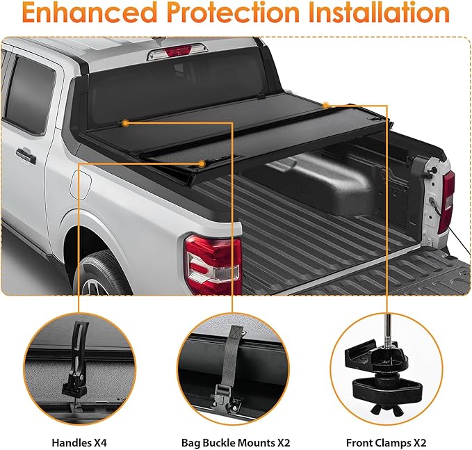 Nilight Hard Tri-fold Truck Bed Tonneau Cover Fits for Chevy Silverado 1500/GMC Sierra 1500 2019 2020 2021 2022 2023 2024 2025-6.7ft