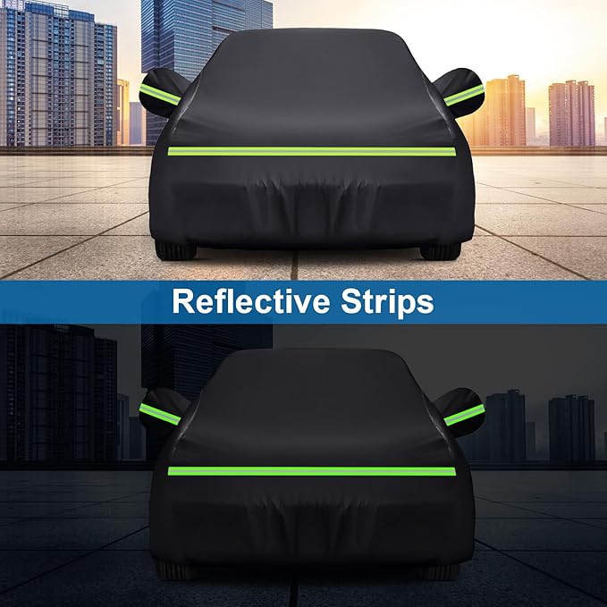 Car Cover for BMW M4/ 4 Series 420i 428i 430i 435i 440i /4 Coupe 2014-2024, Waterproof 210D Oxford Cloth and Cotton Cover Outdoor Full Car Covers with Zipper Windproof Heavy Duty All Weather