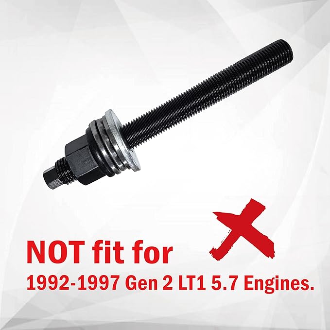 LS Harmonic Balancer Installation Tool, Crank Pulley Install Tool 551141, Compatible with GM 1997-UP V8 LS1 LS2 LS3 LS4 LSX LSA LS6 LQ4 LQ9, with Thrust Bearing & Wrench Flats