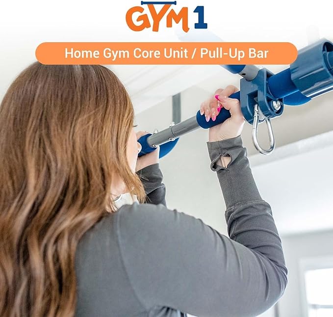 Gym1 Pull Up Bar for Doorway | Door Frame | No Screws Installation for Upper Body Fitness Workout at Home Gym | Made from Professional-Grade Steel