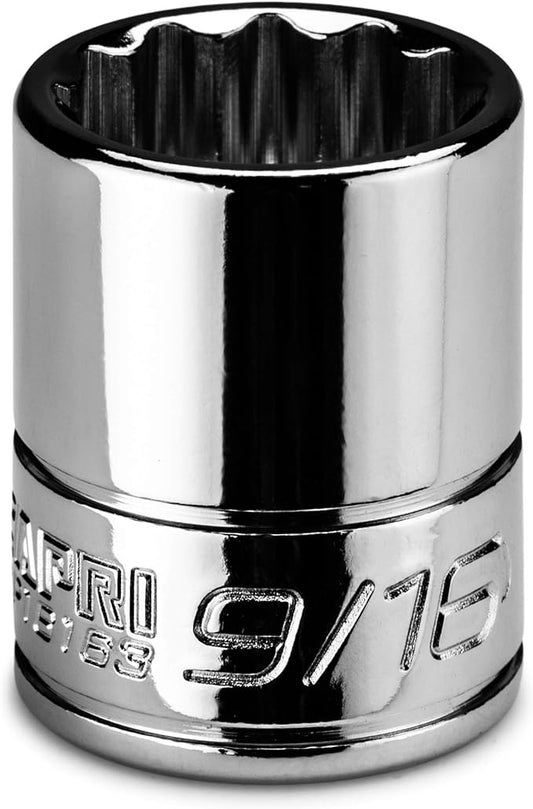 Capri Tools 9/16 in. Shallow Socket, 1/4 in. Drive, 12-point, SAE