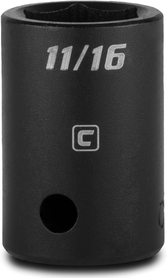Capri Tools 11/16-Inch Shallow Impact Socket, 1/2-Inch Drive, 6-Point, SAE (CP55056)