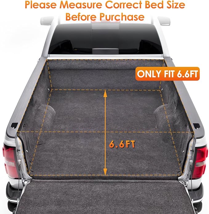 Nilight Truck Bed Tonneau Cover Soft Tri-fold Compatible with 1999-2006 Chevy Silverado/GMC Sierra 1500 2500 HD 3500 HD-6.6ft