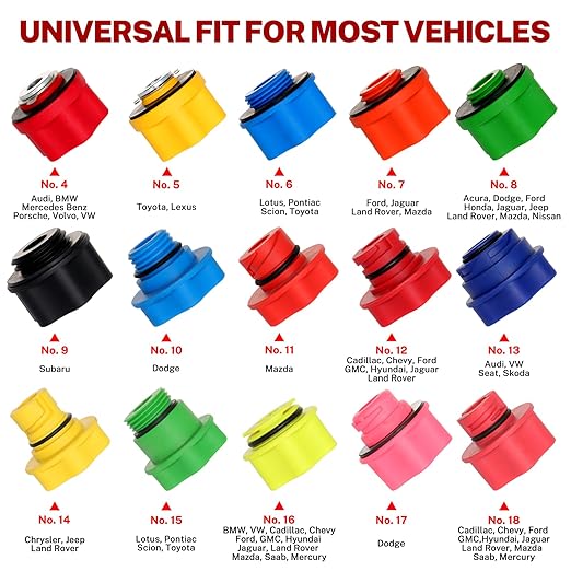 BILITOOLS 20-Piece Oil Funnel Kit for Engine Oil Change, 2.2 QT Automotive Funnel Set with 15 Adapters & Air Filter Regulator, One-Hand Operation, Compatible with GM, VW, Ford, BMW, Audi and More