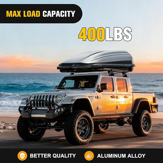Nilight Roof Rack Cross Bars Fit for Jeep Wrangler 2007-2024 08 09 20 21 22 23 JK JL Gladiator JT 2 & 4 Door Aluminum Rails Crossbars with Anti-Theft Lock for Rooftop Cargo Carrier Luggage Box Tent